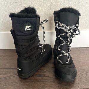 Sorel Women’s Whitney Tall Lace II Boots in Black & White